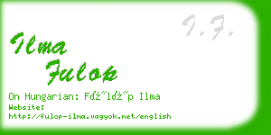 ilma fulop business card